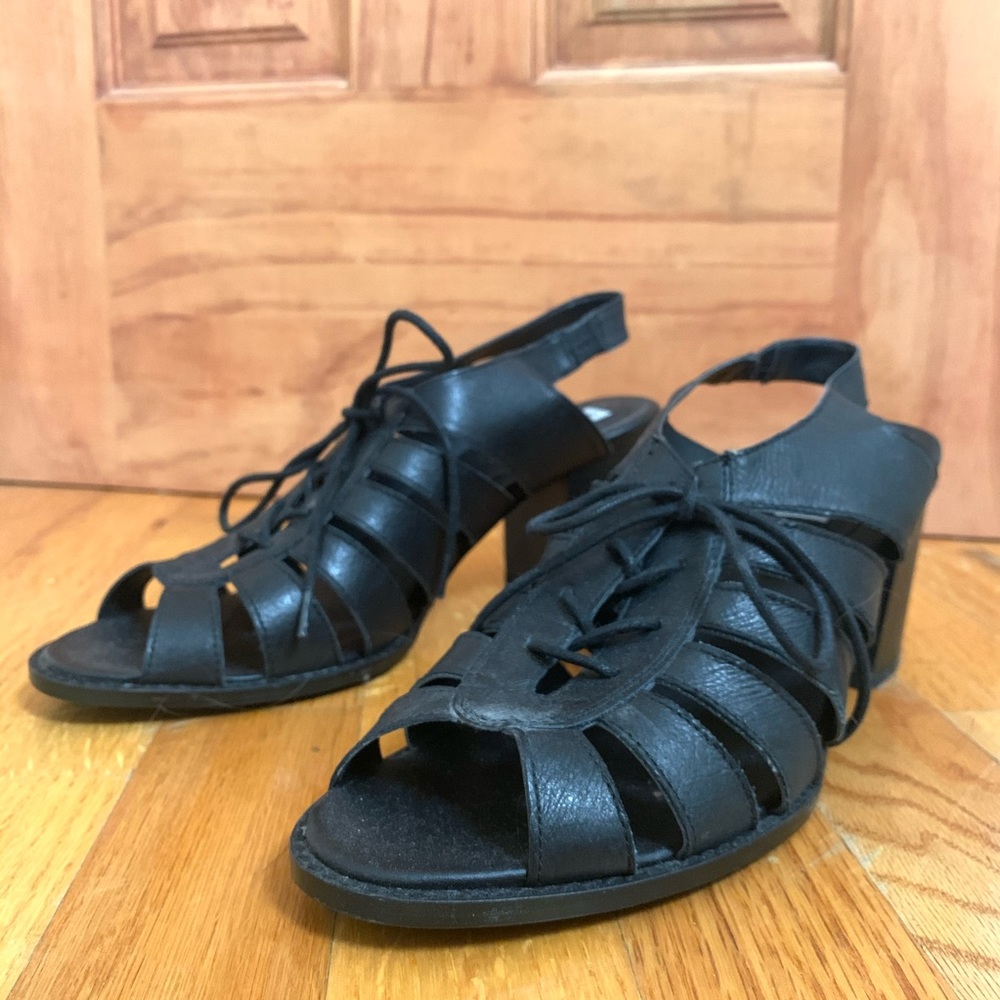 Steve Madden Black Baara Lace Ups